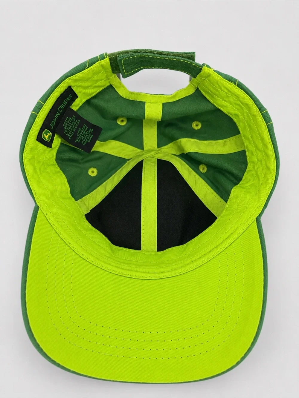 John Deere Youth One Size Green Tractor Baseball Cap Hat Property Of Adjustable